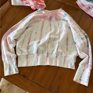 Pink & Blue Tie-Dye Cropped Sweatshirt OLD NAVY MATCHING SET